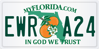FL license plate EWRA24
