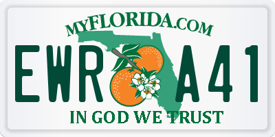 FL license plate EWRA41