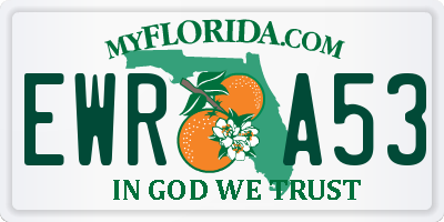 FL license plate EWRA53