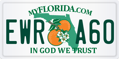 FL license plate EWRA60