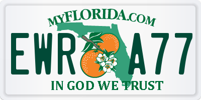 FL license plate EWRA77
