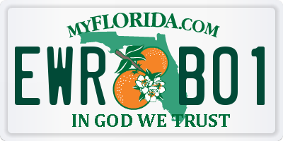 FL license plate EWRB01