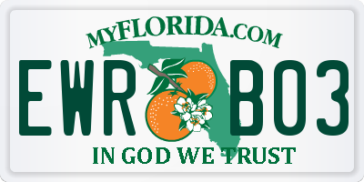 FL license plate EWRB03