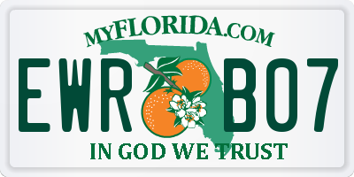 FL license plate EWRB07