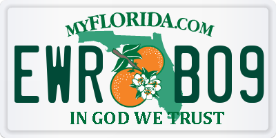 FL license plate EWRB09