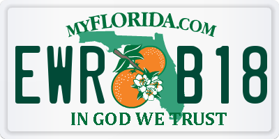 FL license plate EWRB18