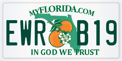 FL license plate EWRB19