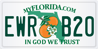 FL license plate EWRB20