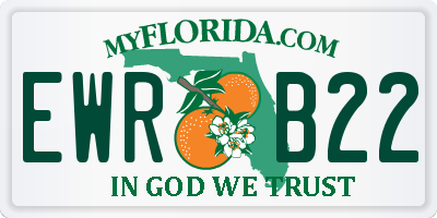 FL license plate EWRB22