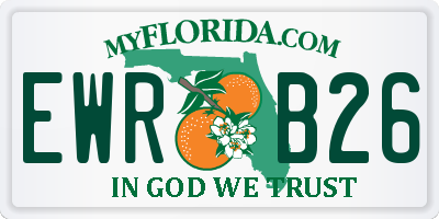 FL license plate EWRB26