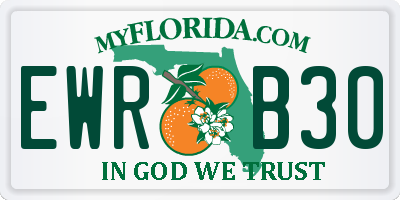 FL license plate EWRB30