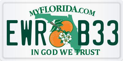 FL license plate EWRB33