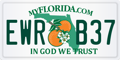 FL license plate EWRB37