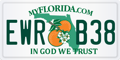 FL license plate EWRB38