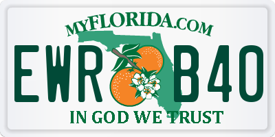 FL license plate EWRB40