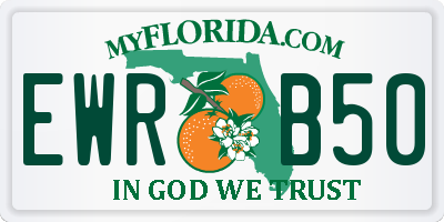 FL license plate EWRB50