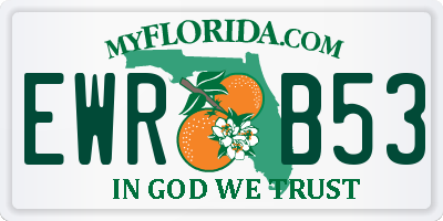 FL license plate EWRB53