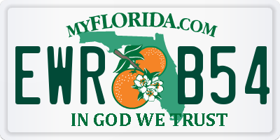 FL license plate EWRB54