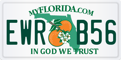 FL license plate EWRB56