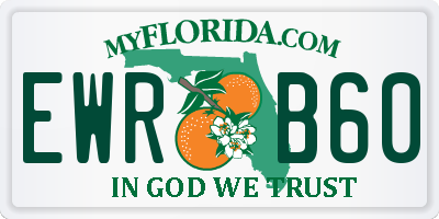 FL license plate EWRB60