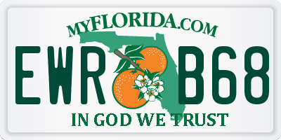 FL license plate EWRB68
