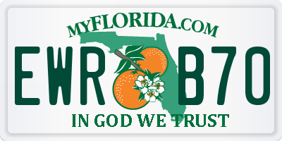 FL license plate EWRB70
