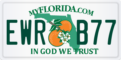 FL license plate EWRB77