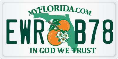 FL license plate EWRB78