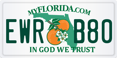 FL license plate EWRB80
