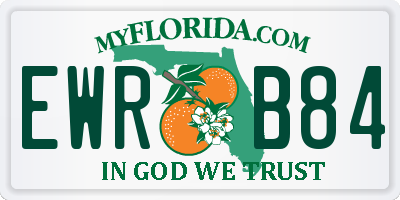 FL license plate EWRB84