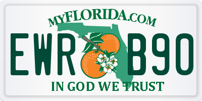 FL license plate EWRB90