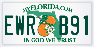 FL license plate EWRB91