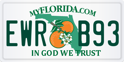 FL license plate EWRB93