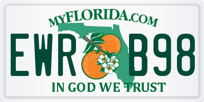FL license plate EWRB98