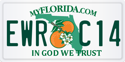 FL license plate EWRC14