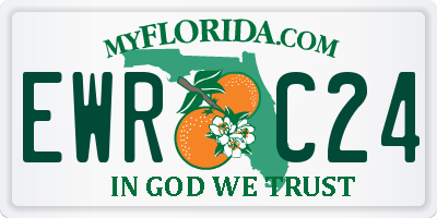FL license plate EWRC24