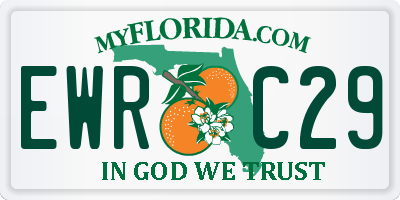 FL license plate EWRC29