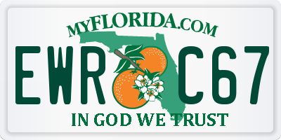 FL license plate EWRC67