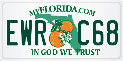 FL license plate EWRC68