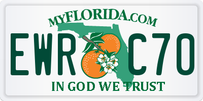 FL license plate EWRC70