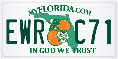 FL license plate EWRC71