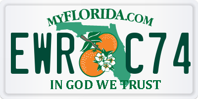 FL license plate EWRC74