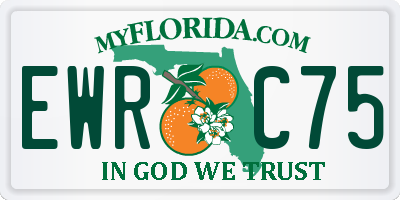 FL license plate EWRC75