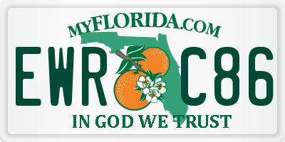 FL license plate EWRC86