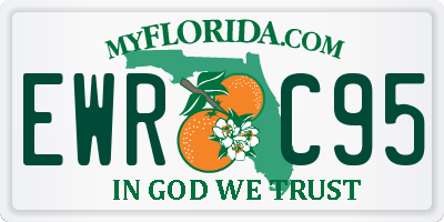 FL license plate EWRC95