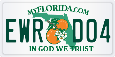 FL license plate EWRD04