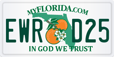 FL license plate EWRD25