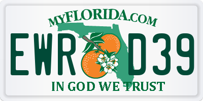 FL license plate EWRD39