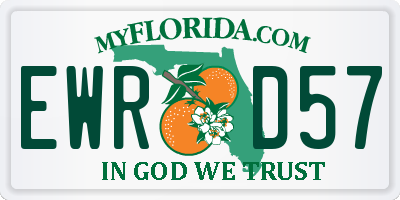 FL license plate EWRD57