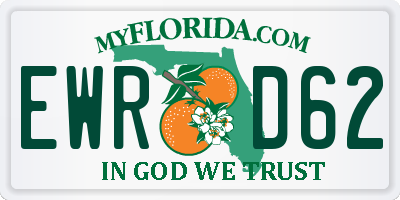 FL license plate EWRD62
